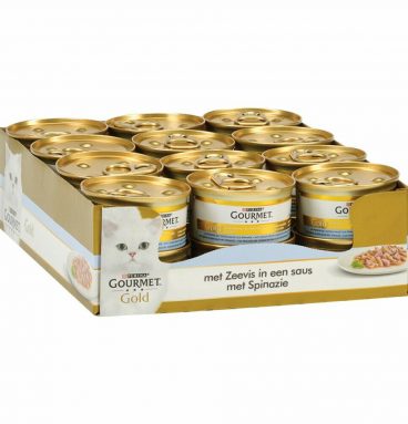 24x Gourmet Gold Luxe Mix Zeevis - Spinazie 85 gr