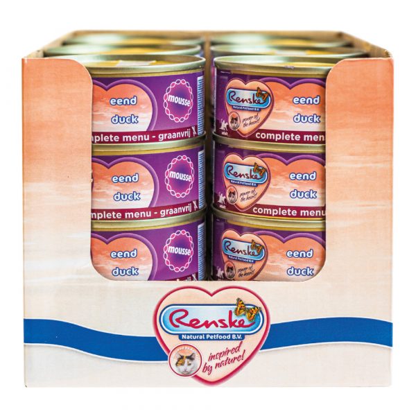 24x Renske Kattenvoer Mousse Eend 70 gr