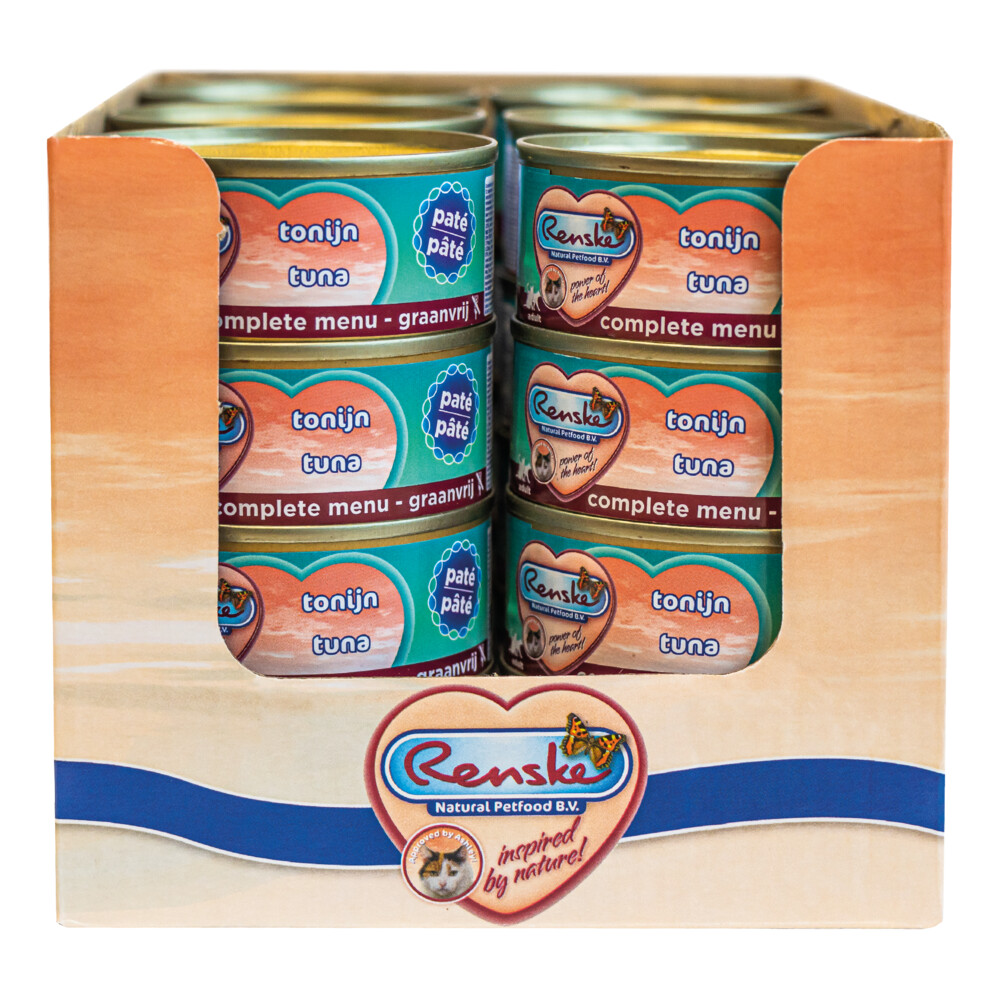 24x Renske Kattenvoer Paté Tonijn 70 gr