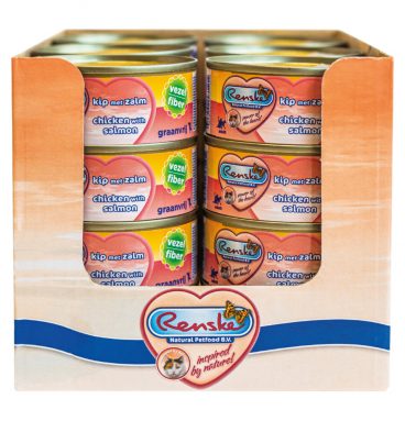 24x Renske Kattenvoer Vezel Kip - Zalm 70 gr