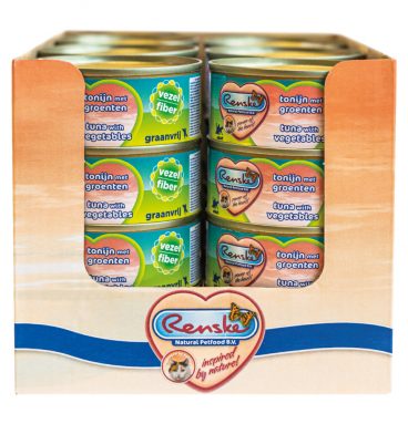 24x Renske Kattenvoer Vezel Tonijn - Groenten 70 gr