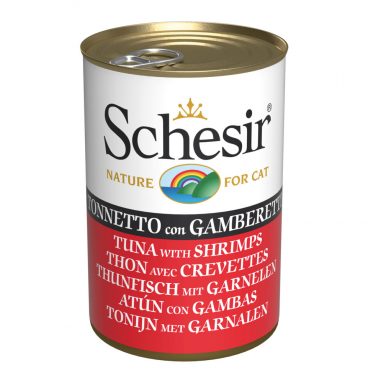 Schesir Kattenvoer Tonijn - Garnaal 140 gr