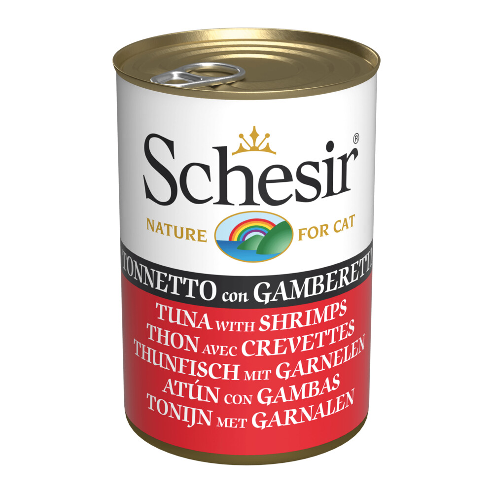 Schesir Kattenvoer Tonijn - Garnaal 140 gr