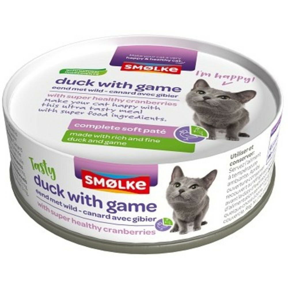 Smolke Kattenvoer Soft Paté Eend - Wild 80 gr