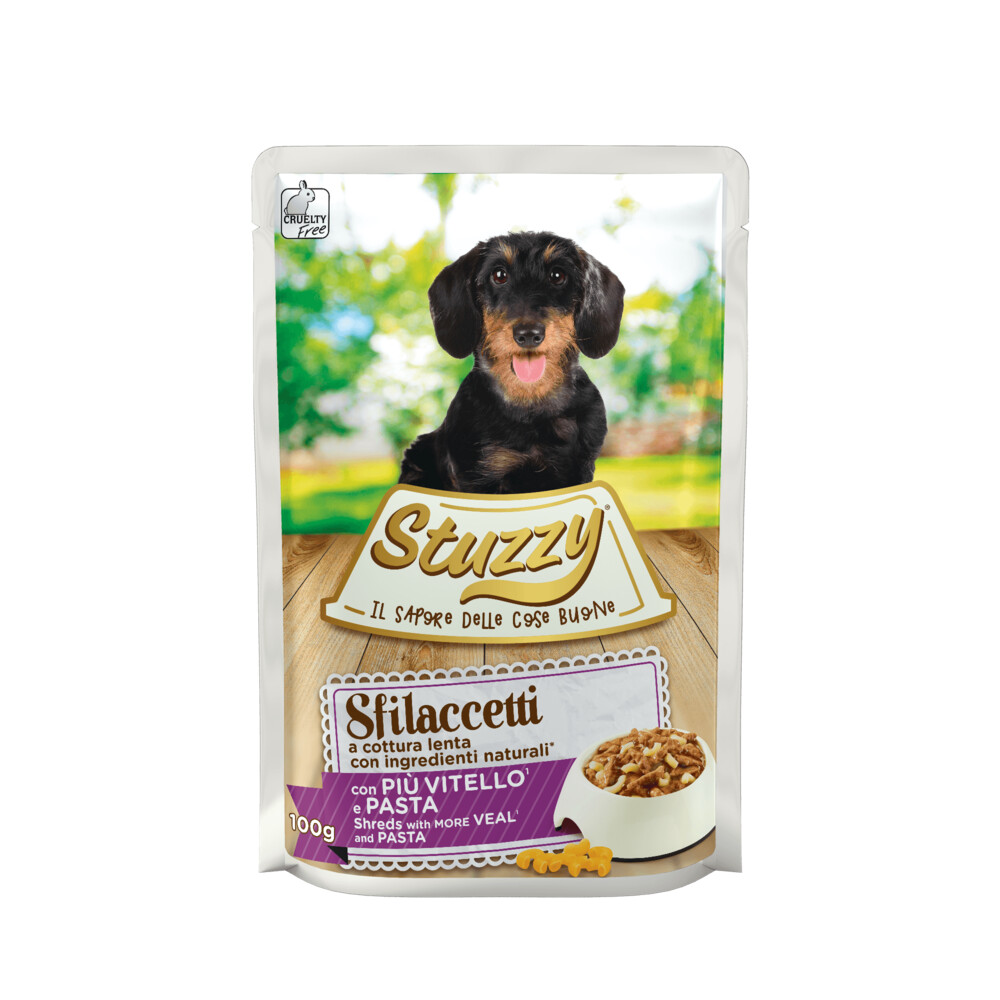 24x Stuzzy Hond Shreds Kalf - Pasta 100 gr