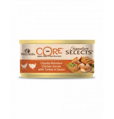 Wellness Core Kattenvoer Signature Selects Chunky Kip - Kalkoen 79 gr