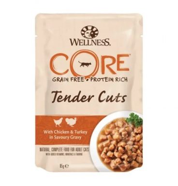 Wellness Core Kattenvoer Tender Cuts Kip - Kalkoen 85 gr