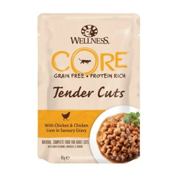 Wellness Core Kattenvoer Tender Cuts Kip - Kippenlever 85 gr