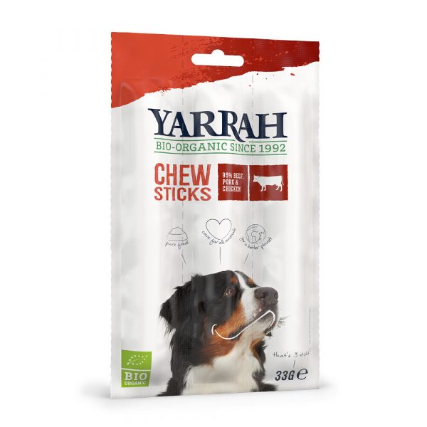 Yarrah Bio Kauwstaafjes Hond Rund 3 stuks