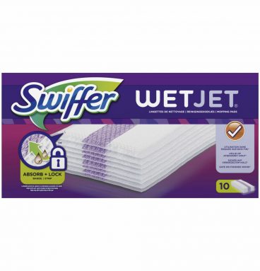 2e halve prijs: 8x Swiffer WetJet Dweilsysteem Navulling Reinigingsdoekjes 10 stuks