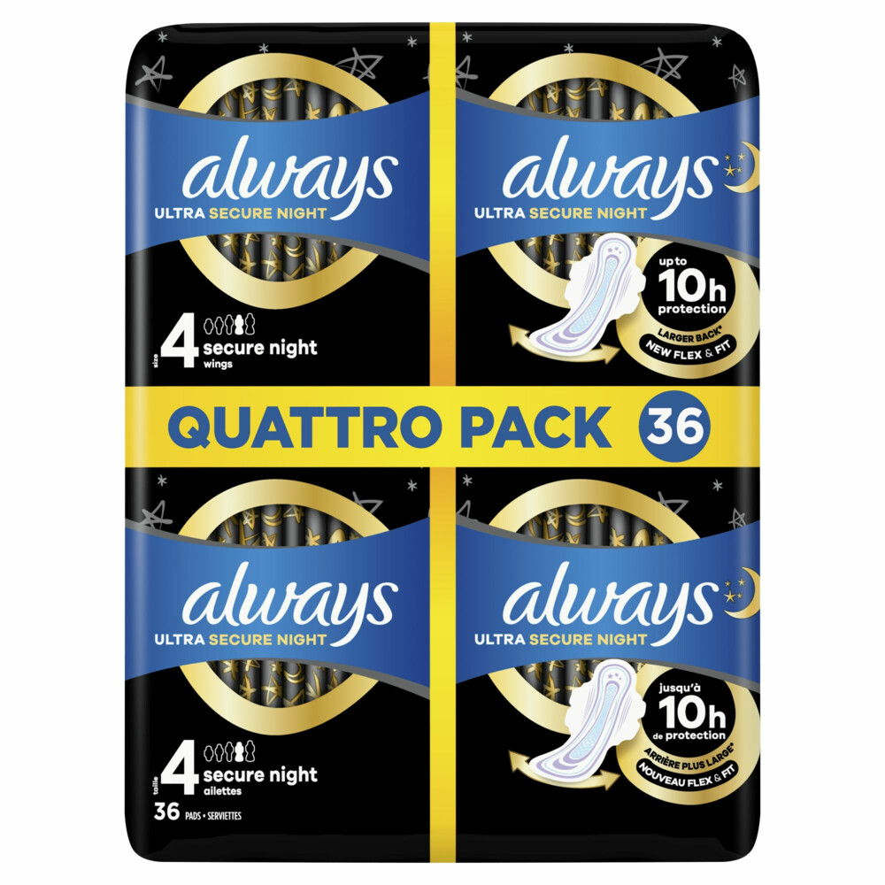 6x Always Maandverband Ultra Night 36 stuks