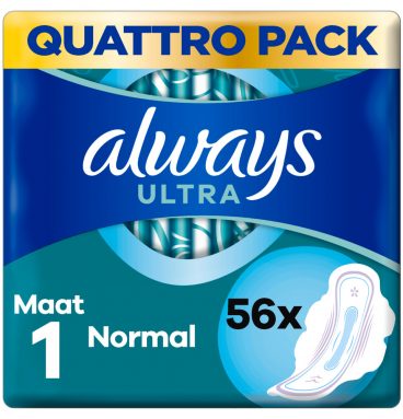 4x Always Maandverband Ultra Normal Plus 56 stuks