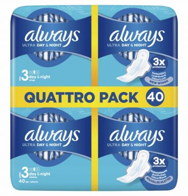 4x Always Maandverband Ultra Secure Night 40 stuks