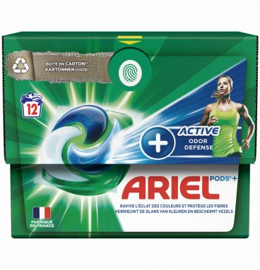 4x Ariel All-in-1 Pods+ Wasmiddelcapsules Actieve Geurbestrijding 12 stuks