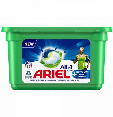 6x Ariel All-in-1 Pods+ Wasmiddelcapsules Actieve Geurbestrijding 12 stuks