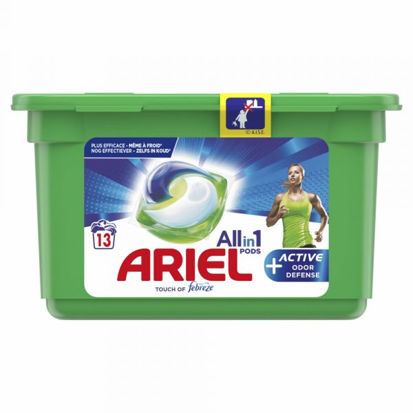 6x Ariel All-in-1 Pods+ Wasmiddelcapsules Actieve Geurbestrijding 13 stuks