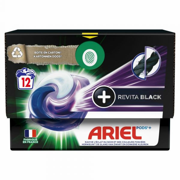 4x Ariel All-in-1 Pods+ Wasmiddelcapsules Revita Black 12 stuks