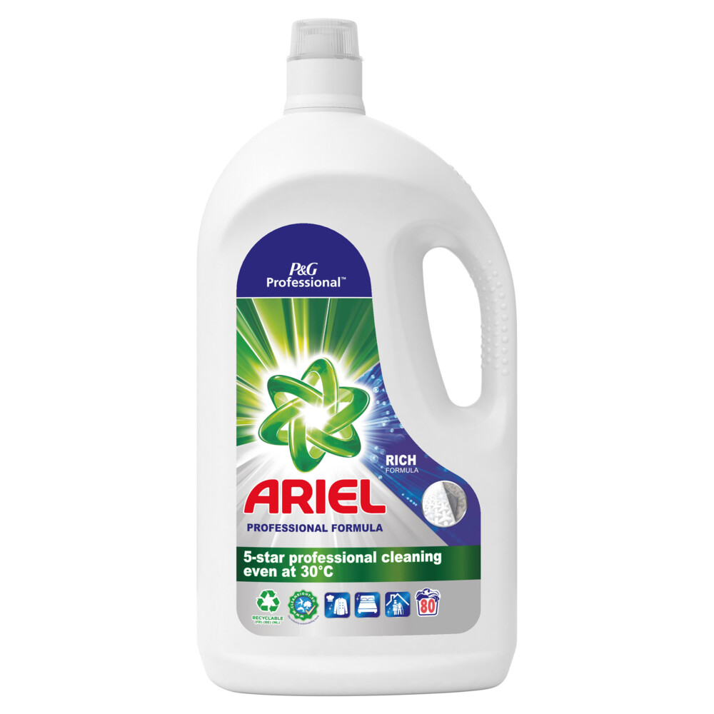 2e halve prijs: Ariel Vloeibaar Wasmiddel Original Professionel 4 Liter