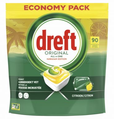 3x Dreft Original All In One Vaatwascapsules Hawaii 90 Stuks