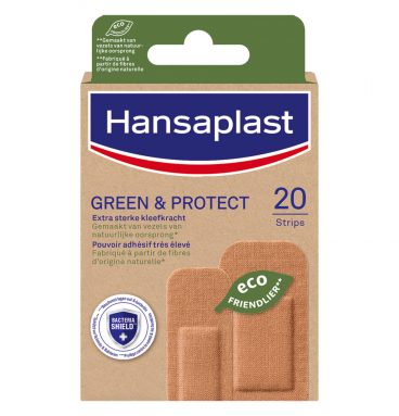 2x Hansaplast Pleisters Green en Protect 20 stuks