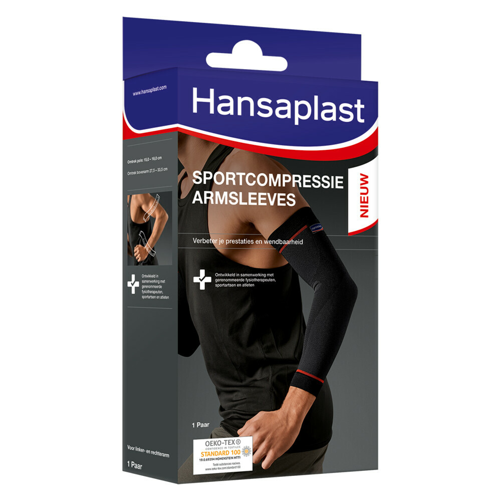 2e halve prijs: Hansaplast Sportcompressie Armsleeves 1 paar