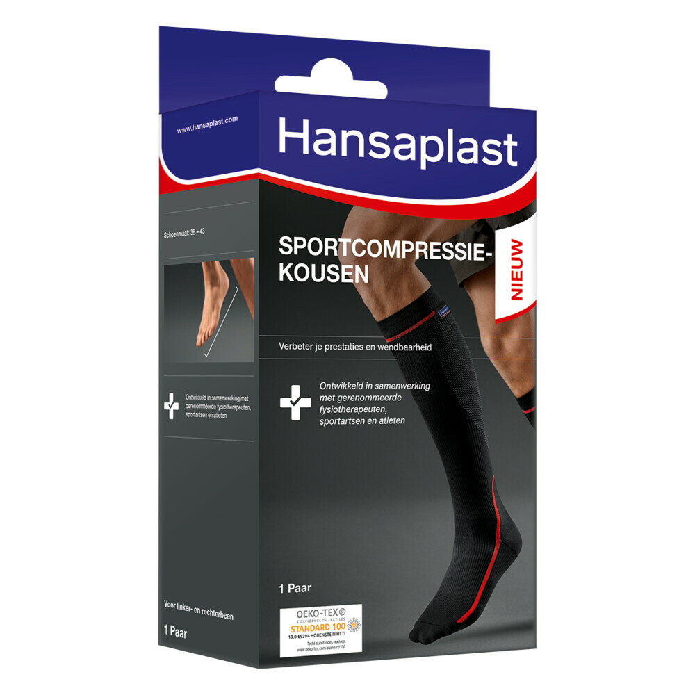 2e halve prijs: Hansaplast Sportcompressiekousen 1 paar