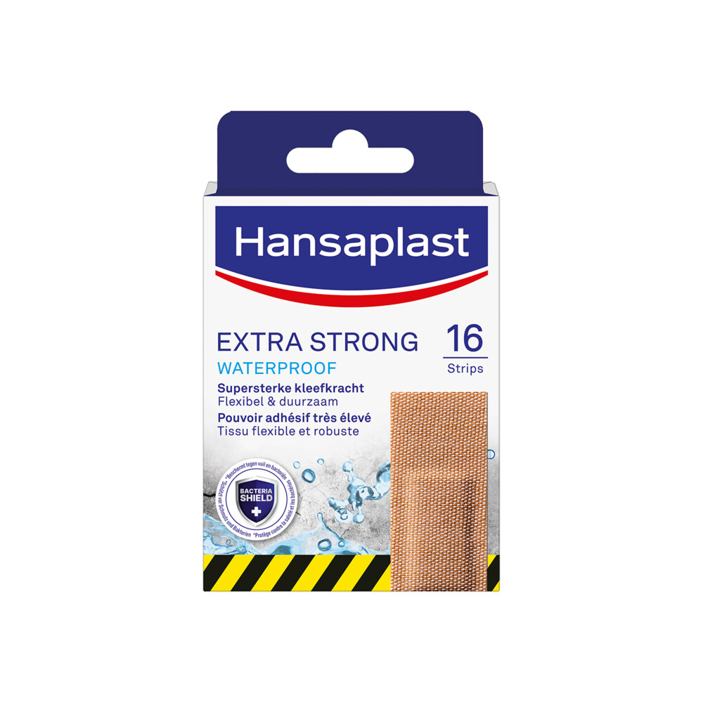 2x Hansaplast Xtra Strong Waterproof 16 stuks