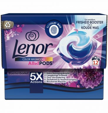 4x Lenor Wasmiddel All-in-1 Pods Amethist&Bloemen Boeket 12 stuks