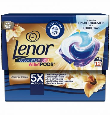 4x Lenor Wasmiddel All-in-1 Pods Gouden Orchidee 12 stuks