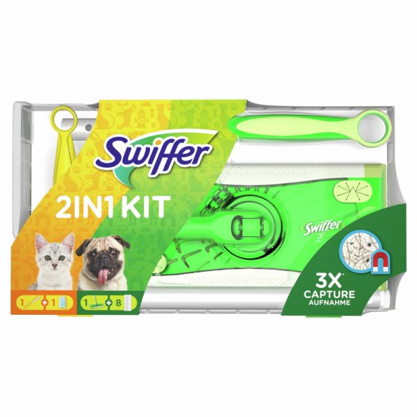 2e halve prijs: Swiffer Stof-wis Systeem Vloeren Combi Pet Starterkit