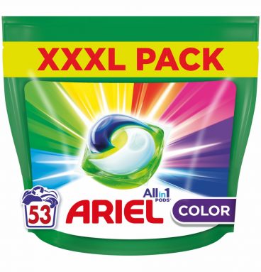 2e halve prijs: Ariel All-in-1 Pods Wasmiddelcapsules Color 53 stuks