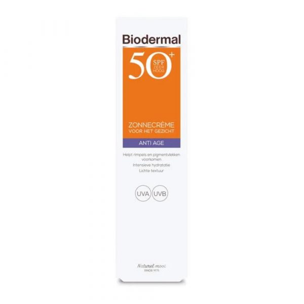 Biodermal Zonnecreme Gezicht Anti Age SPF 50+ 40 ml