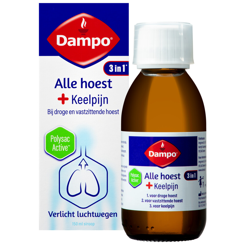 Dampo Alle Hoest +Keelpijn 150 ml