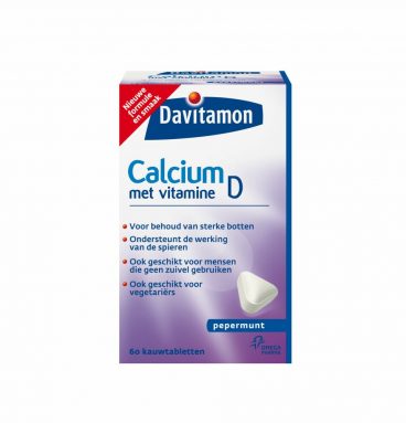 Davitamon Calcium Vitamine D Pepermunt 60 kauwtabletten