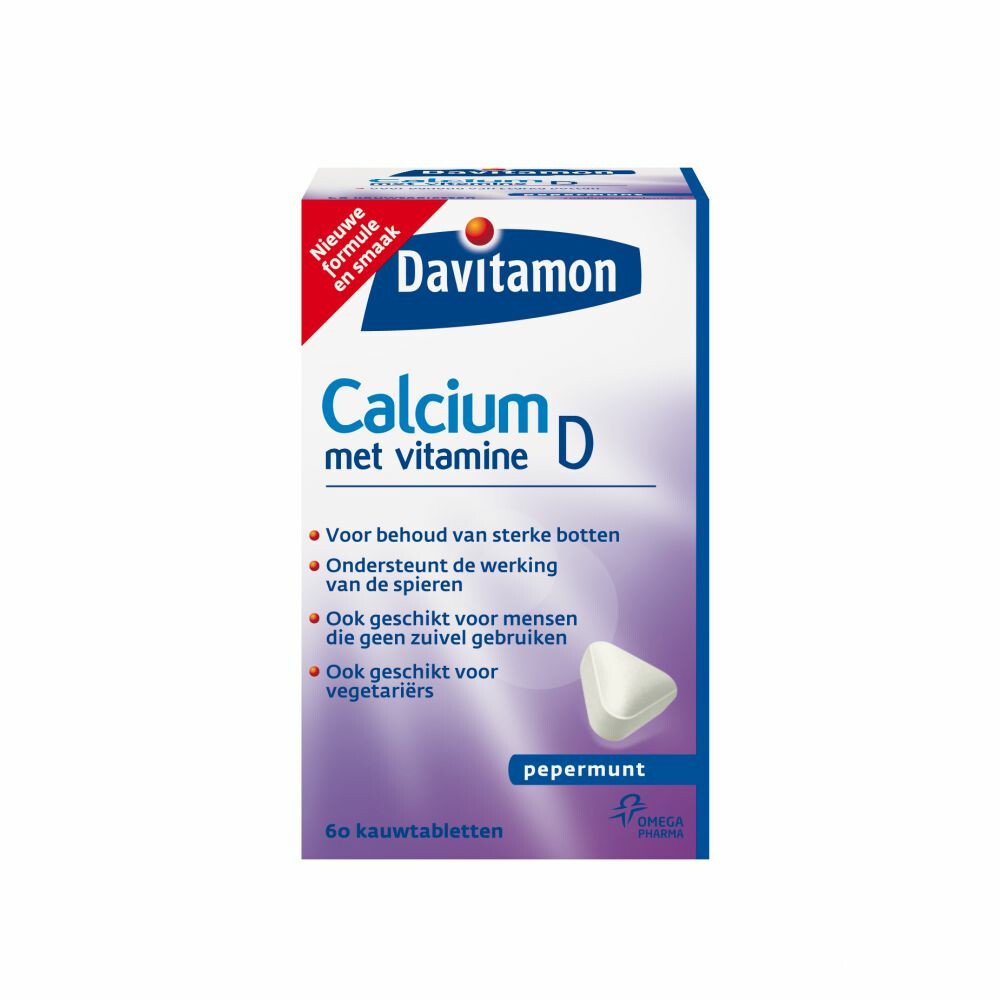 Davitamon Calcium Vitamine D Pepermunt 60 kauwtabletten