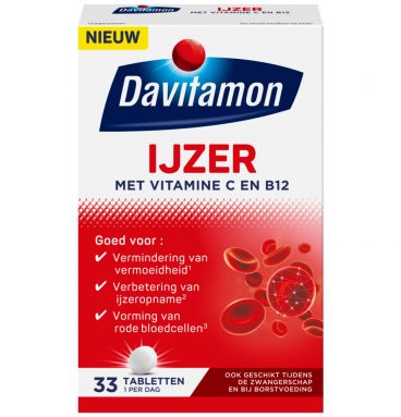 Davitamon IJzer Met Vitamine B12 33 tabletten