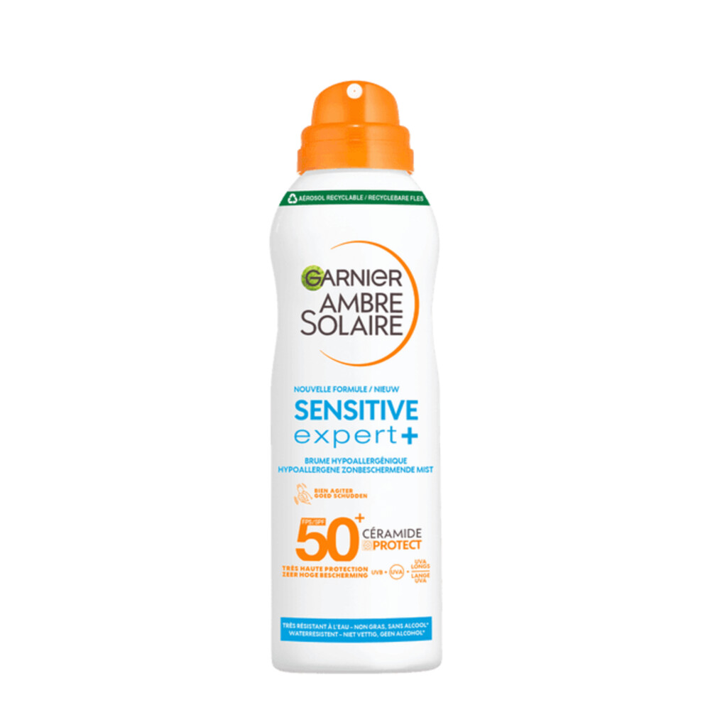 6x Garnier Ambre Solaire Sensitive Expert+ Beschermende Mist Spray SPF 50+ 150 ml