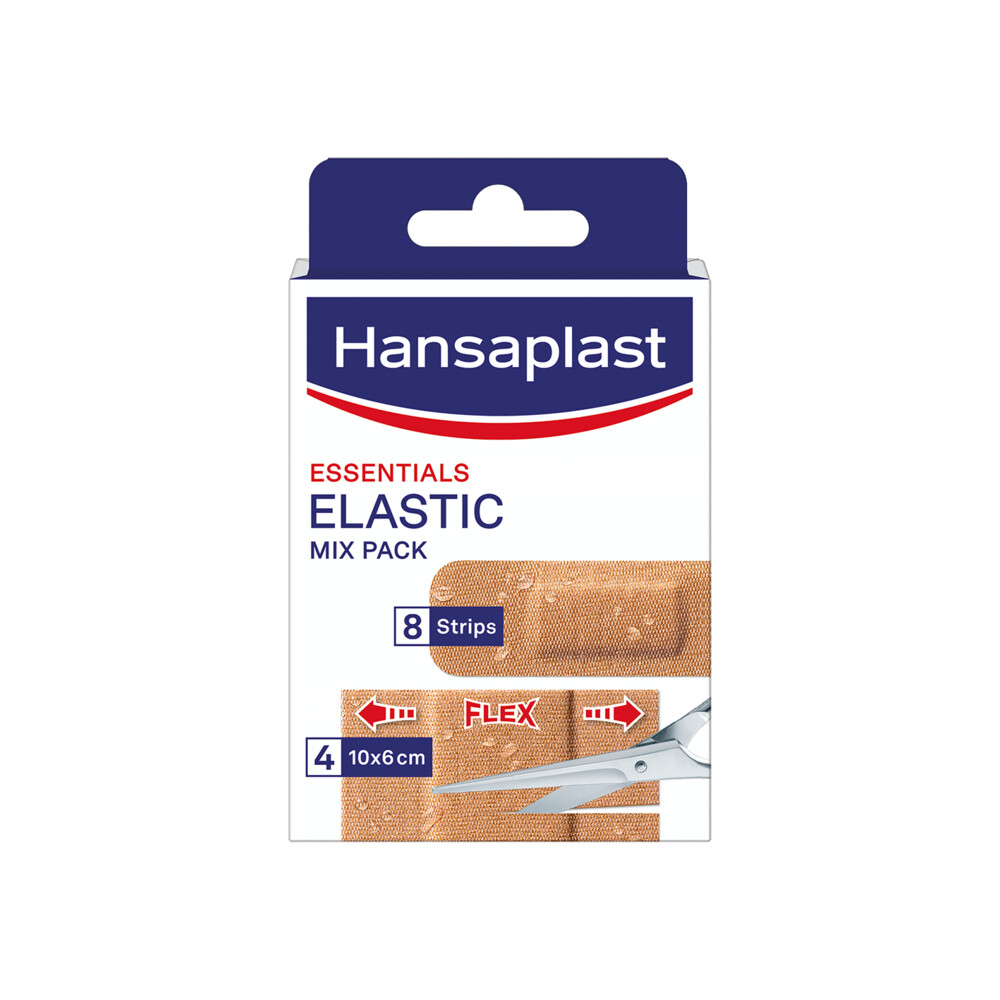 2e halve prijs: Hansaplast Basic Mix Pack Elastic 12 stuks