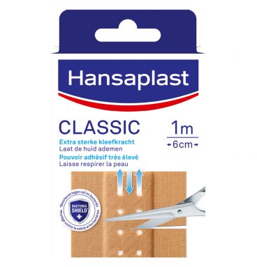 2e halve prijs: Hansaplast Classic 1 m x 6 cm