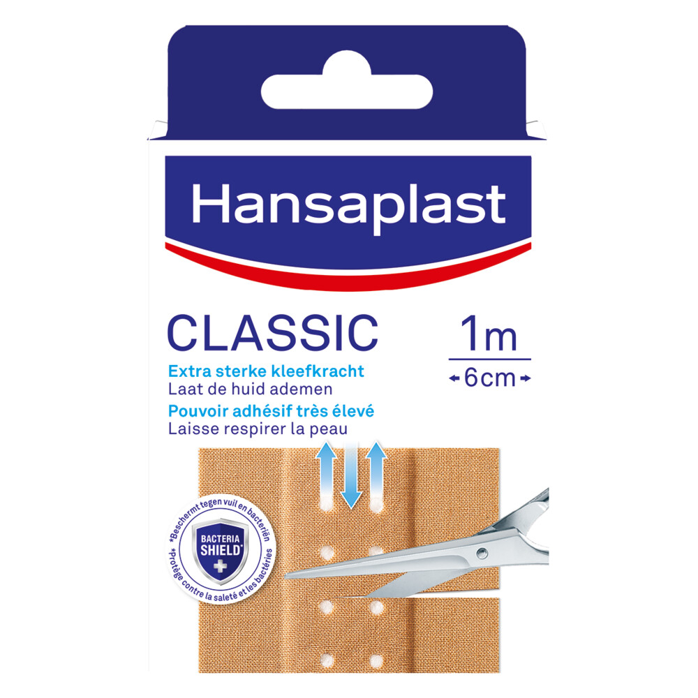 2e halve prijs: Hansaplast Classic 1 m x 6 cm