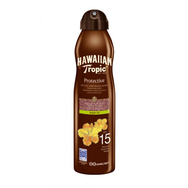 Hawaiian Tropic Zonneolie Argan Olie Protective SPF15 177 ml