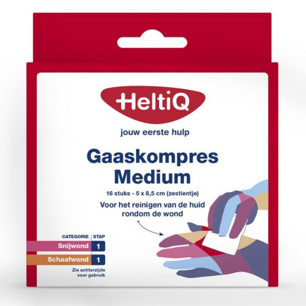 HeltiQ Gaaskompres Medium 5 x 8