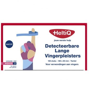 HeltiQ Vingerpleisters Detecteerbaar 180x20 mm Textiel 100 stuks