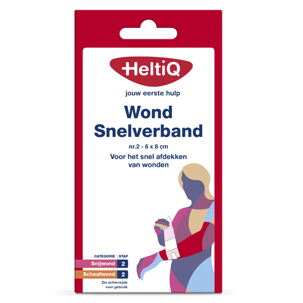 HeltiQ Wondsnelverband nr. 2 6 x 8 cm