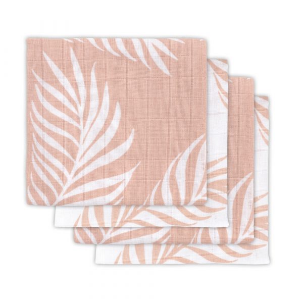 Jollein Hydrofiele Multidoek Small 70x70 cm Nature Pale Pink 4 stuks