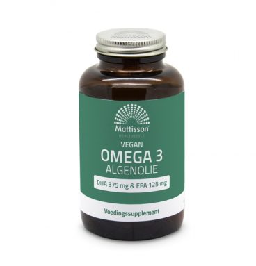 Mattisson HelathStyle Vegan Omega 3 Algenolie 375 DHA 125 EPA 120 vegacaps