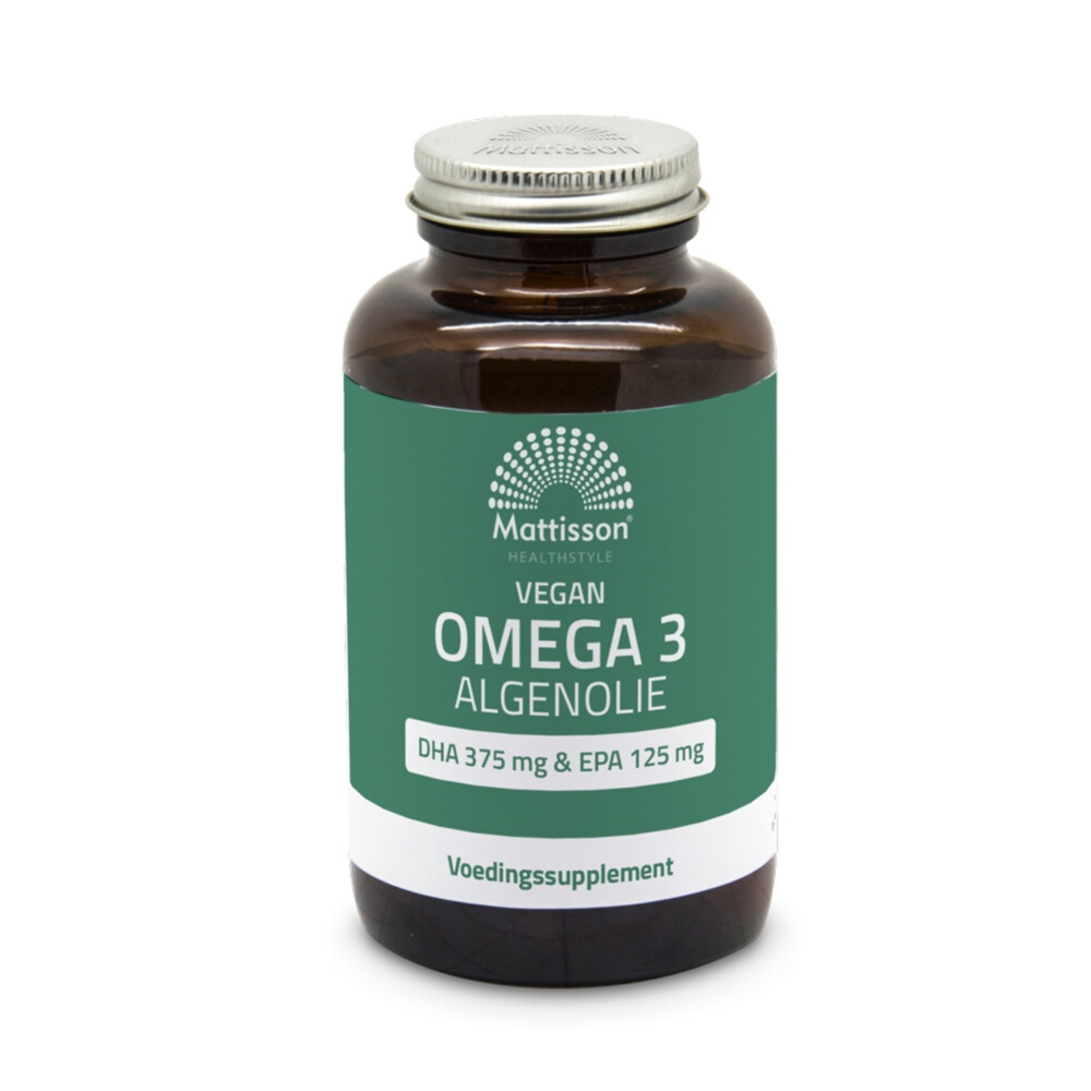 Mattisson HelathStyle Vegan Omega 3 Algenolie 375 DHA 125 EPA 120 vegacaps