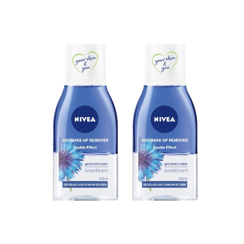 2x Nivea Oogmake-Up Remover Double Effect 125 ml