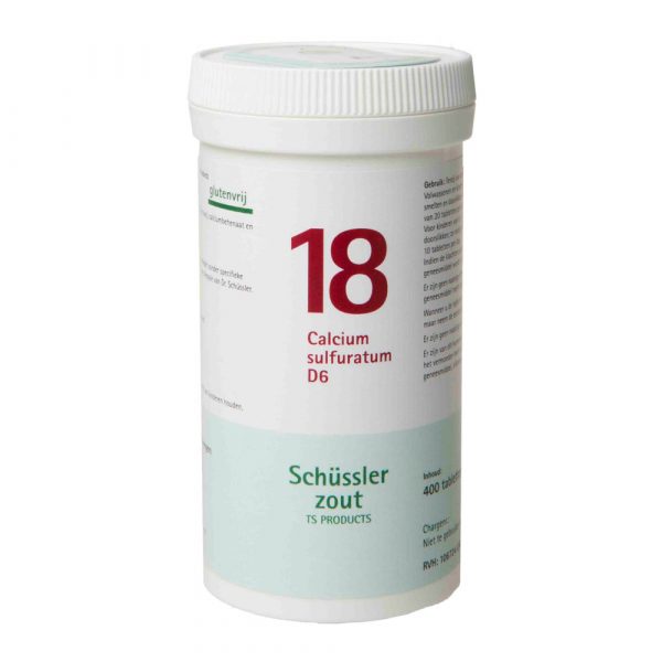 Pfluger Schussler Zout nr 18 Calcium Sulfuratum D6 400 tabletten