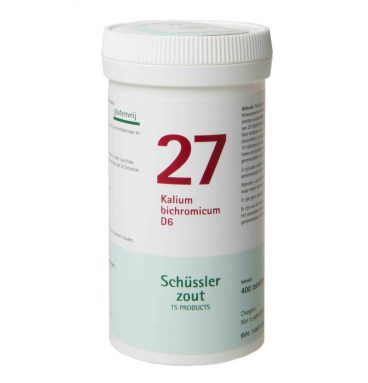 Pfluger Schussler Zout nr 27 Kalium Bichromicum D6 400 tabletten